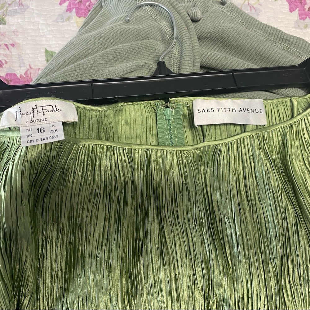 Mary McFadden Couture Pleated Palazzo Pants